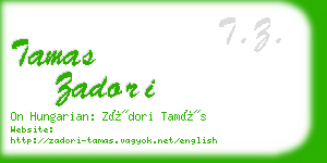 tamas zadori business card